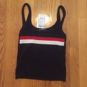 Brandy Melville red white navy sweater tank